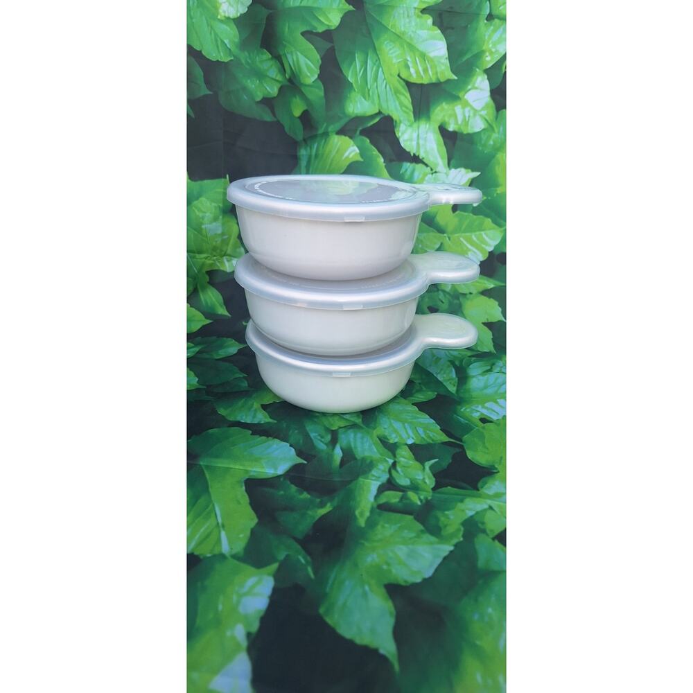 Corningwear Grab and Go Bowls Set of 3 White